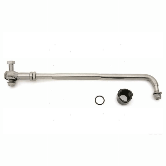 Barra rinvio motore inox Ultraflex A74SS Johnson/Evinrude con OR e raccordo nero