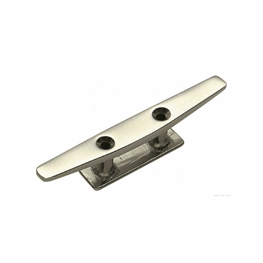 Bitta nautica Thin in acciaio inox lucido, profilo piatto allungato con 2 fori di fissaggio