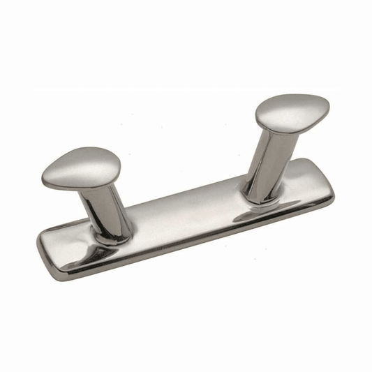 Bitta classica a due fusti in ottone cromato lucido su base rettangolare 200mm