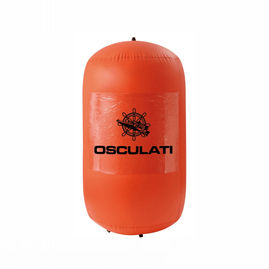 Boa regata gonfiabile Osculati arancione cilindrica in PVC con logo stampato