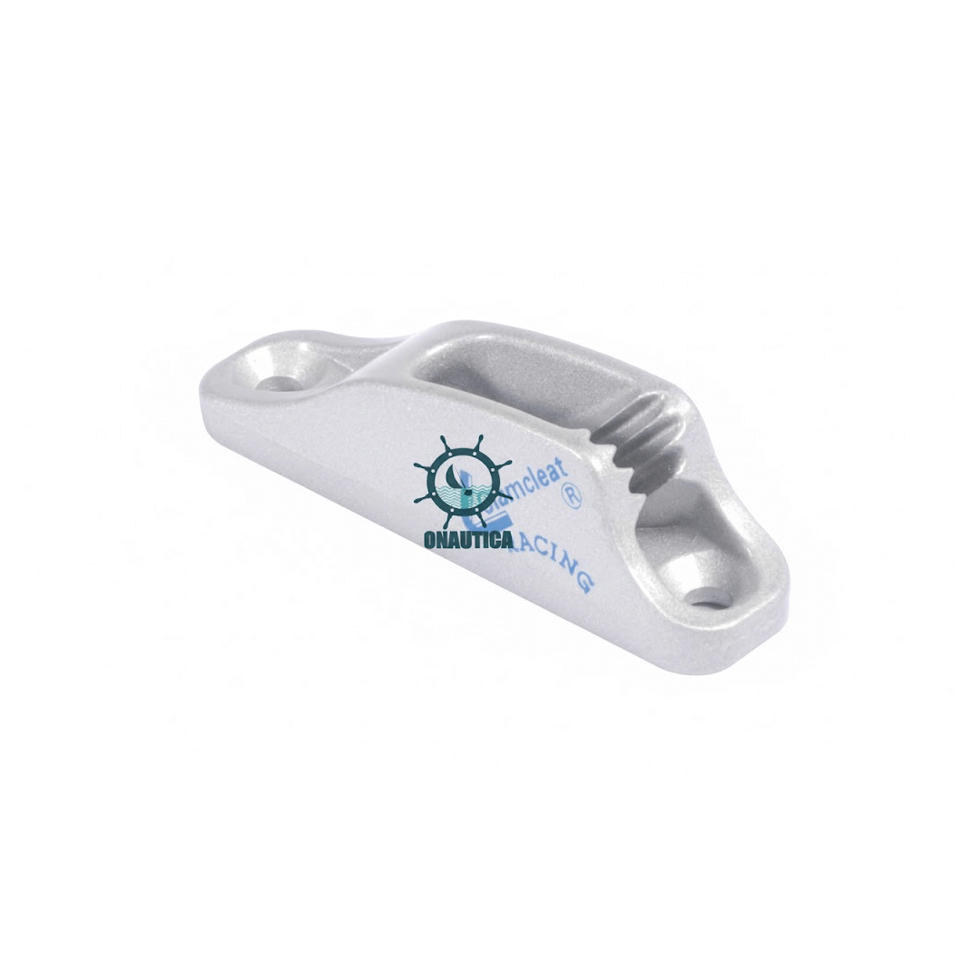 Strozzascotte Clamcleat CL211MK1 in alluminio argento per cime Ø 3-6 mm, vista laterale