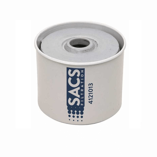 Cartuccia filtro diesel SACS Filtration 4121013, cilindrica bianca con foro centrale