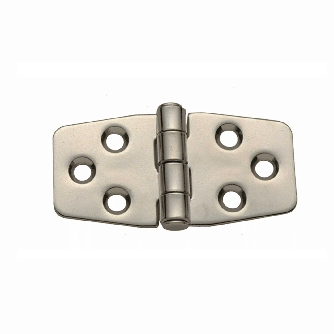 Cerniera biscotto standard inox 43x75 mm a 6 fori, colore argento satinato