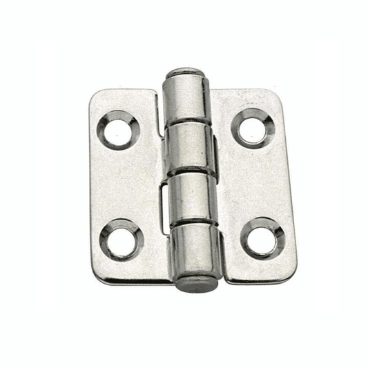 Cerniera quadra centerpin inox H40xL37mm con 4 fori di fissaggio e perno centrale