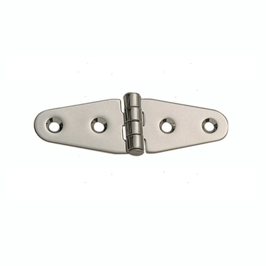 Cerniera wing acciaio inox lucido 27x50 mm con 4 fori e perno centrale