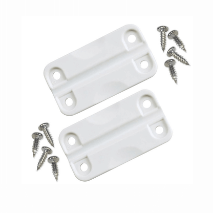 Coppia di cerniere bianche in plastica per ghiacciaia Igloo con 6 viti in acciaio inox incluse