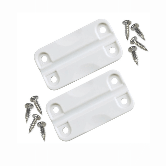 Coppia di cerniere bianche in plastica per ghiacciaia Igloo con 6 viti in acciaio inox incluse