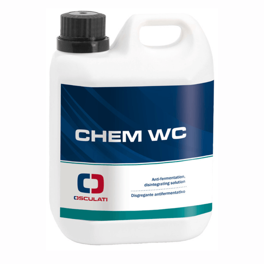 Tanica bianca 1L Osculati Chem WC disgregante antifermentativo per WC chimici e serbatoi acque nere