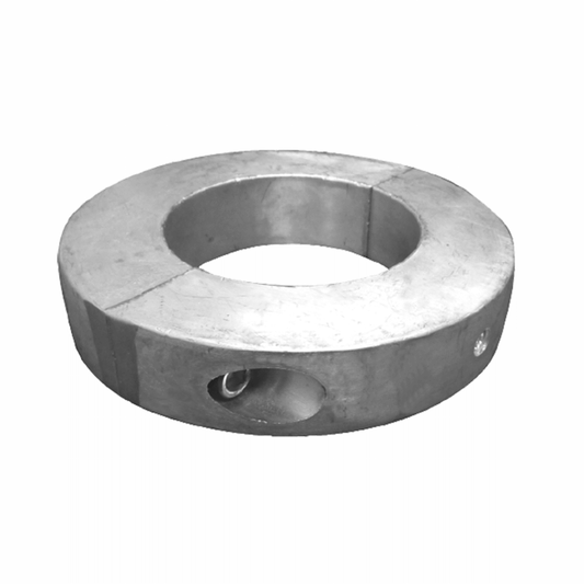 Collare anodo in zinco tipo L forma toroidale Ø 80mm con fori di fissaggio