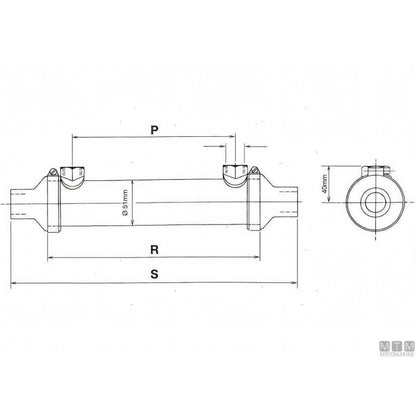 Bowman refrigerante olio DC in lega di Nichel — DC60 - Foro olio 3/8" - Foro acqua Ø22 mm