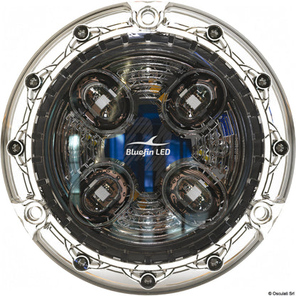 Luce subacquea LED Bluefin Piranha P4 Polymer in polimero per carena e specchio di poppa