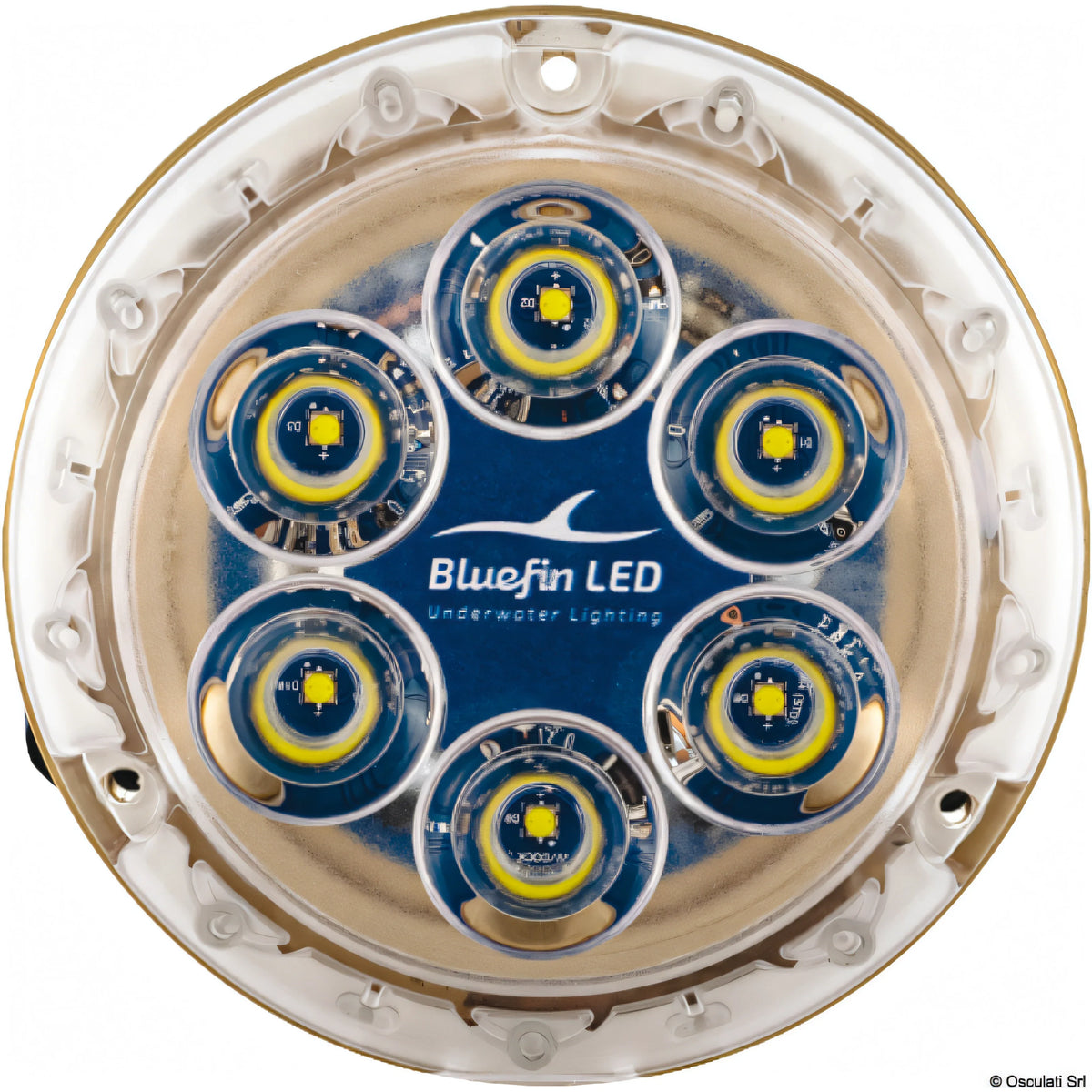 Luce subacquea LED Bluefin Piranha P6 Nitro in bronzo con funzione Nitro Boost