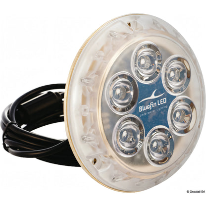 Luce subacquea LED Bluefin Piranha P12 in bronzo da 8000 lumen per carena di barca