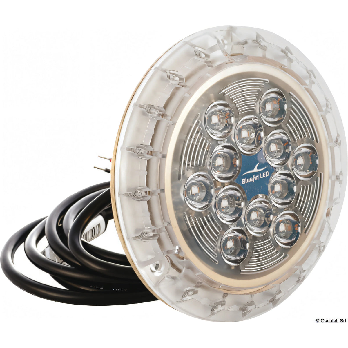 Luce subacquea LED Bluefin Piranha P24 in bronzo da 12000 lumen per carena di barca