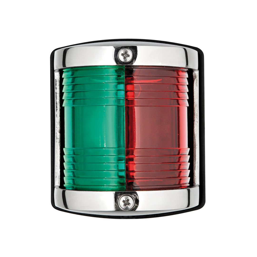 Fanale di navigazione bicolore rosso verde acciaio inox lucido per barche fino 12m R.I.Na. UTILITY 85