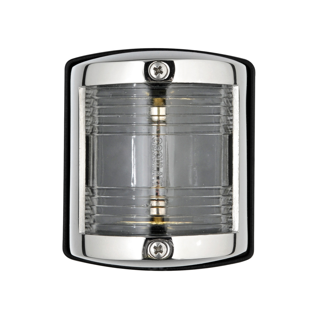 Fanale di navigazione UTILITY 85 acciaio inox cromato con lente fresnel trasparente e viti inox
