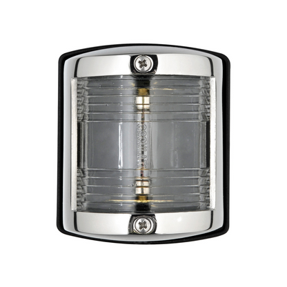 Fanale di navigazione UTILITY 85 acciaio inox cromato con lente fresnel trasparente e viti inox
