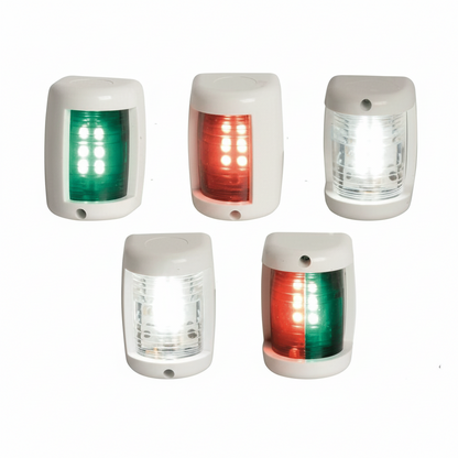 Fanali navigazione LED bianchi: verde, rosso, bianco e combinato per barche fino 12m