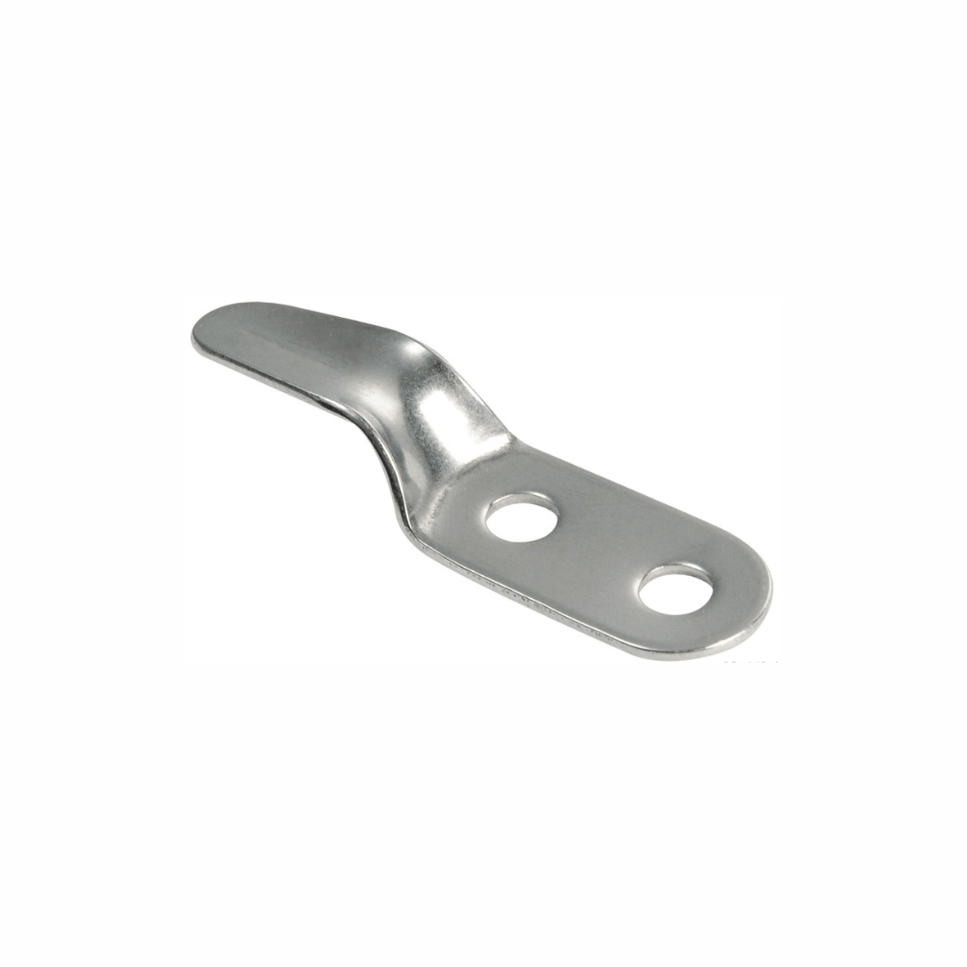 Gancetto inox Sea Sure a rampino con due fori di fissaggio, acciaio inossidabile lucido