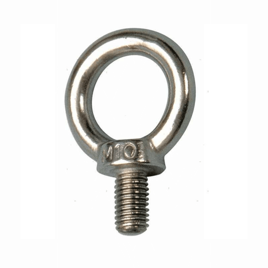 Golfare M10 maschio DIN in acciaio inox 316, con anello circolare e gambo filettato