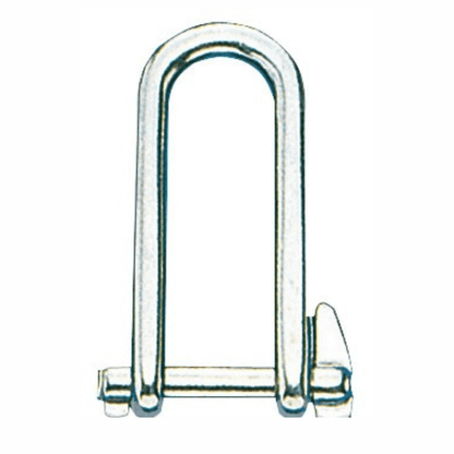 Grillo inox a scatto Ø 6 mm forma allungata con perno di sicurezza, acciaio lucido