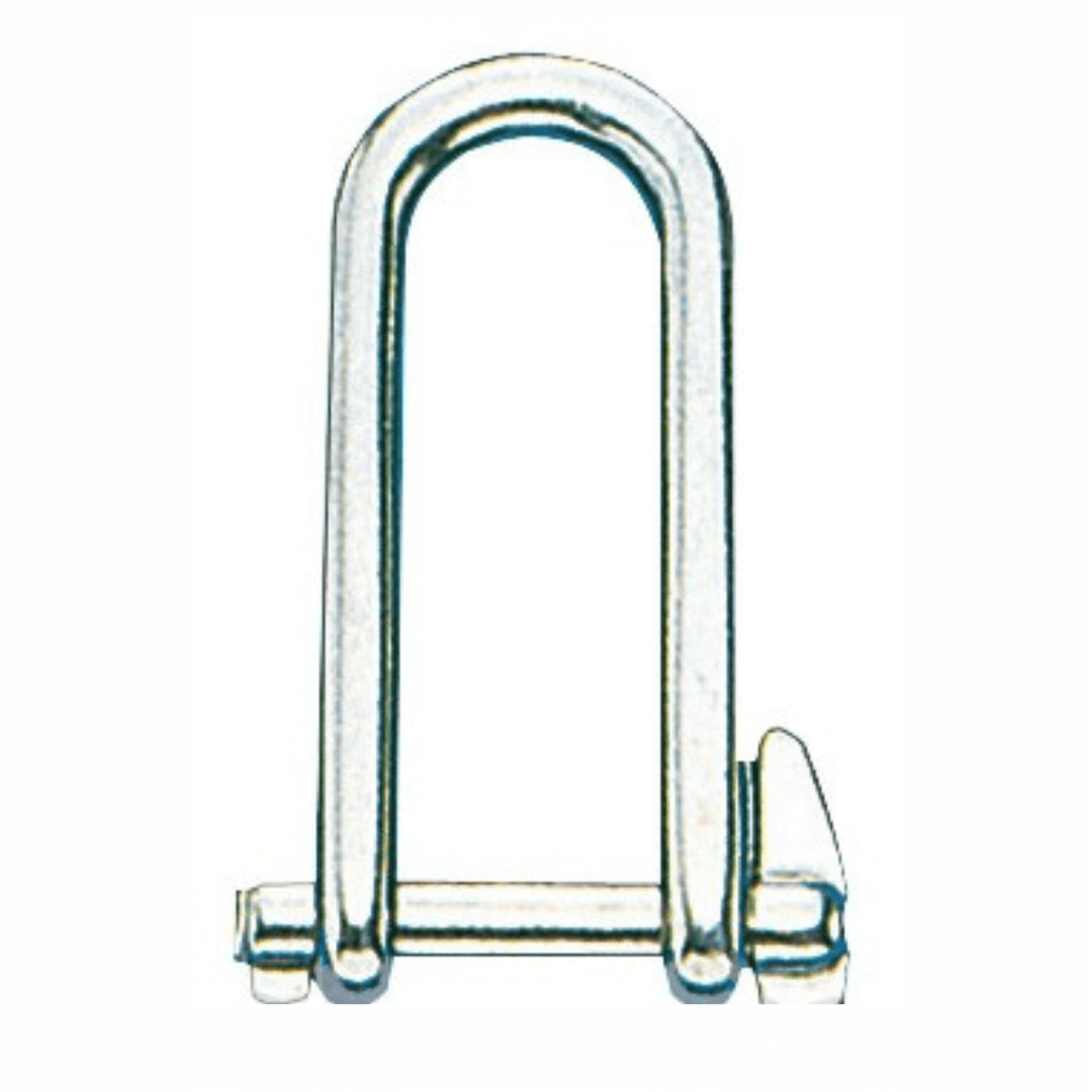 Grillo inox a scatto lungo Ø 8 mm con chiusura a perno, acciaio inossidabile lucido