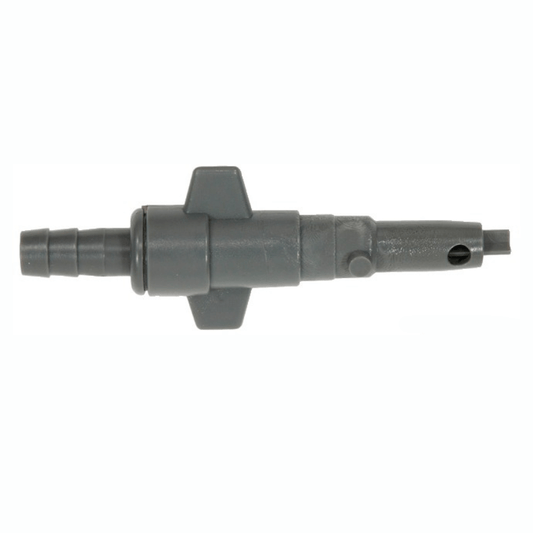 Innesto maschio carburante Mercury/Mariner grigio portagomma 10mm con valvola e alette di serraggio