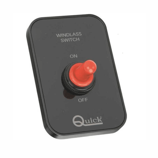 Interruttore windlass Quick nero con toggle rosso ON/OFF per verricello