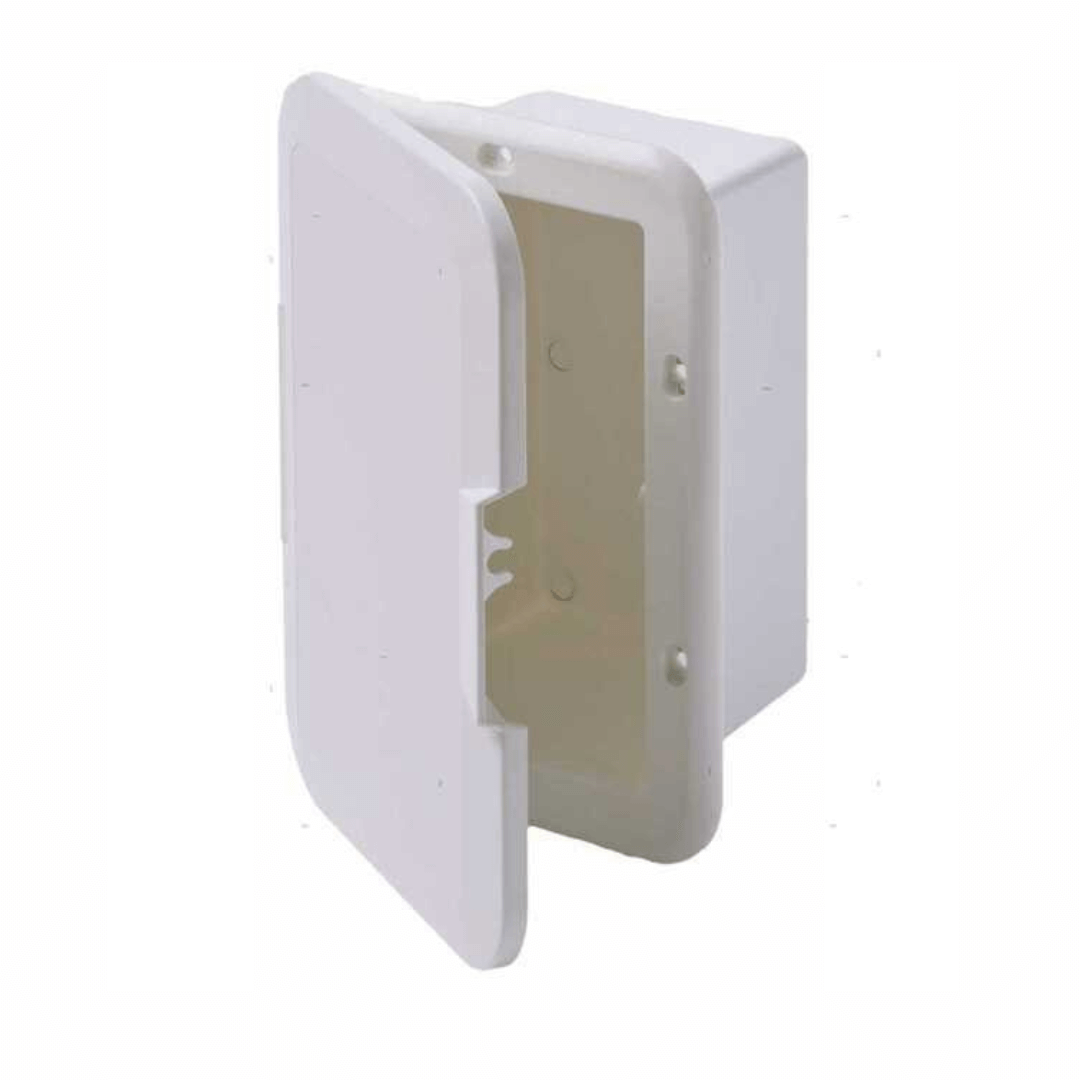 Nicchia compact bianca con portello aperto in plastica 165x210x80 mm per barca