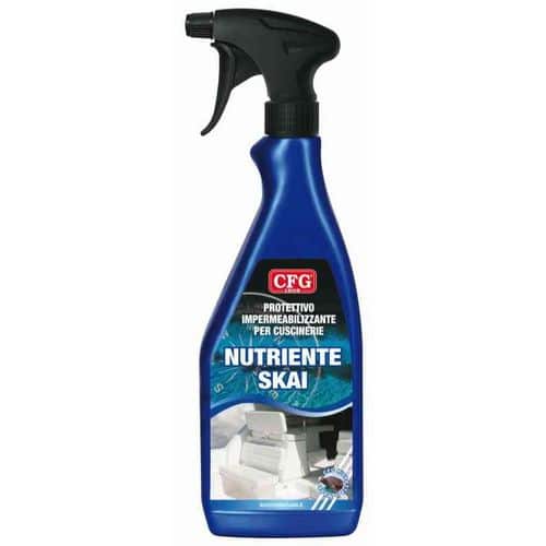 Spray CFG Nutriente Skai 750ml flacone blu con trigger, protettivo impermeabilizzante per cuscinerie