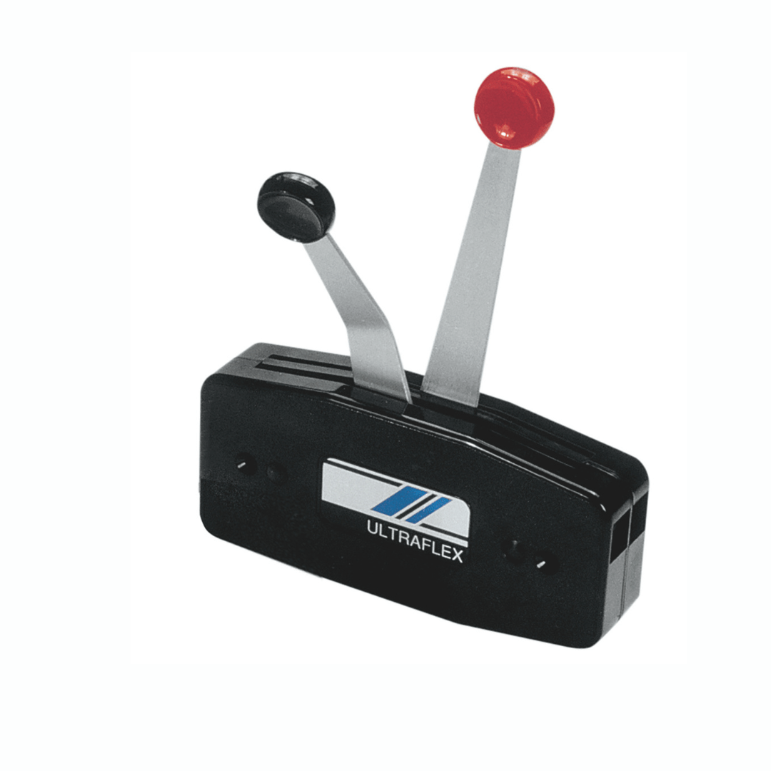Bileva comando doppia leva B49 nera con impugnature nera e rossa Ultraflex