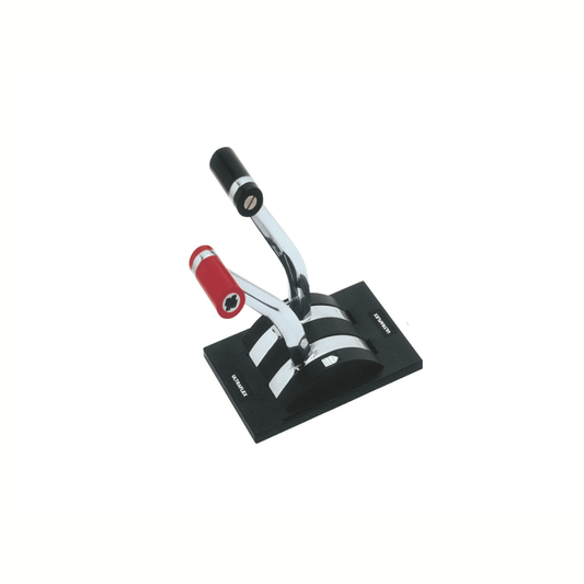 Bileva comando Ultraflex B58L SX con leve inclinate cromate, manopole nera e rossa, base nera