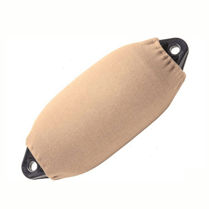 Copriparabordo Navishell F-Type in tessuto acrilico color sabbia, forma ovale con terminali neri