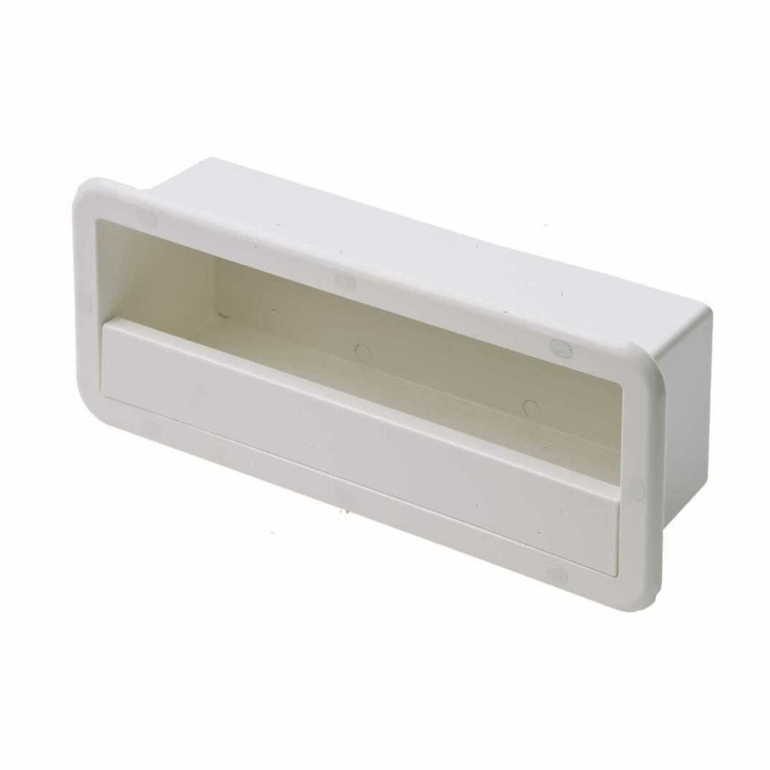 Tasca laterale rettangolare in plastica bianca 420x170x100 mm per barche