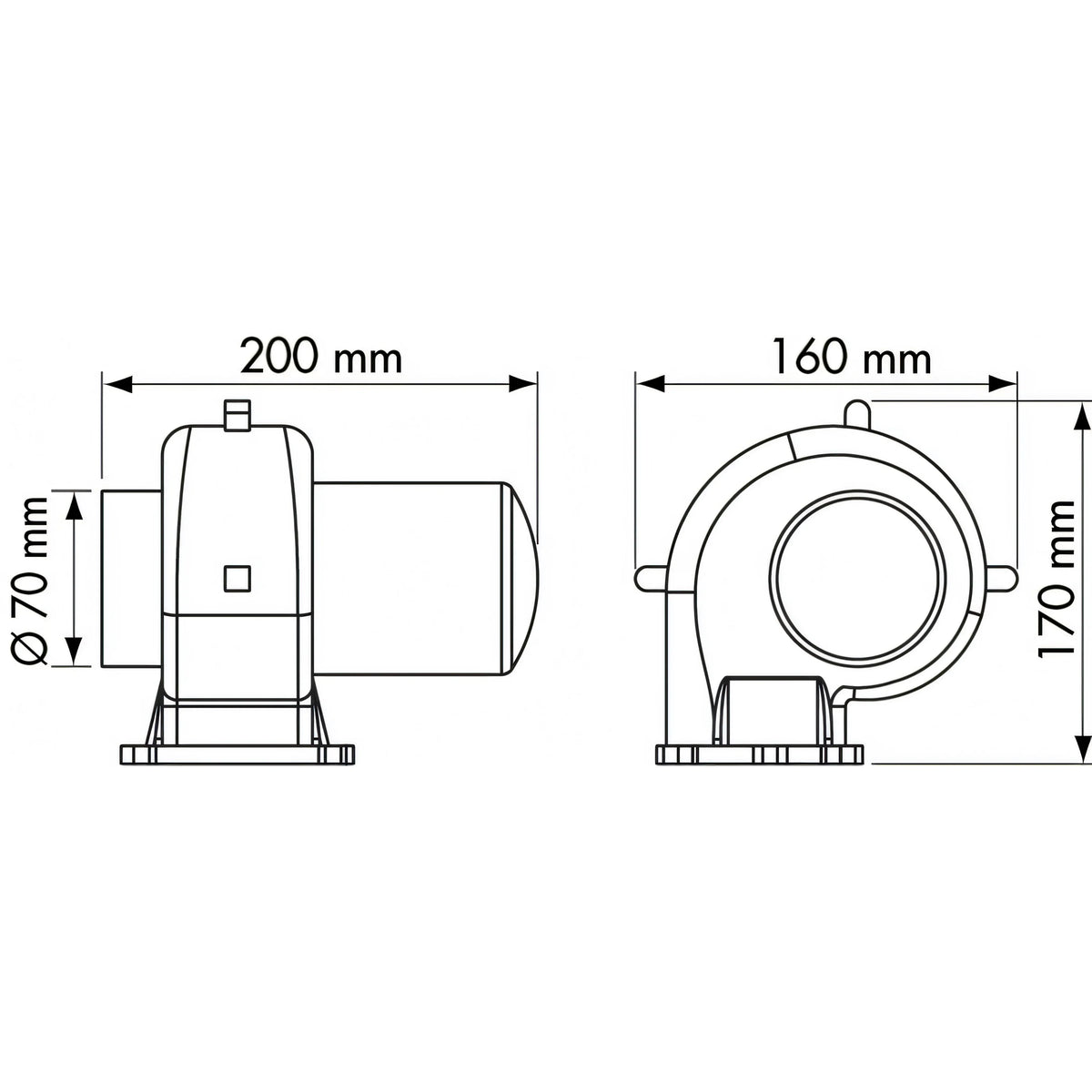 Elettroventilatore Plastimo 150 mc/ora