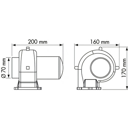 Elettroventilatore Plastimo 150 mc/ora