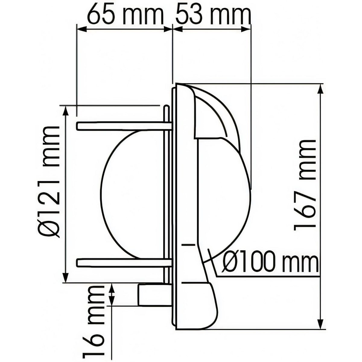 Bussola Plastimo Contest 101, corpo bianco e nero