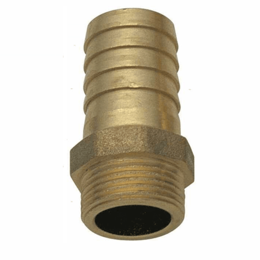 Portagomma maschio in ottone dorato 1"-1/2x38mm con filettatura esterna e innesto a barre