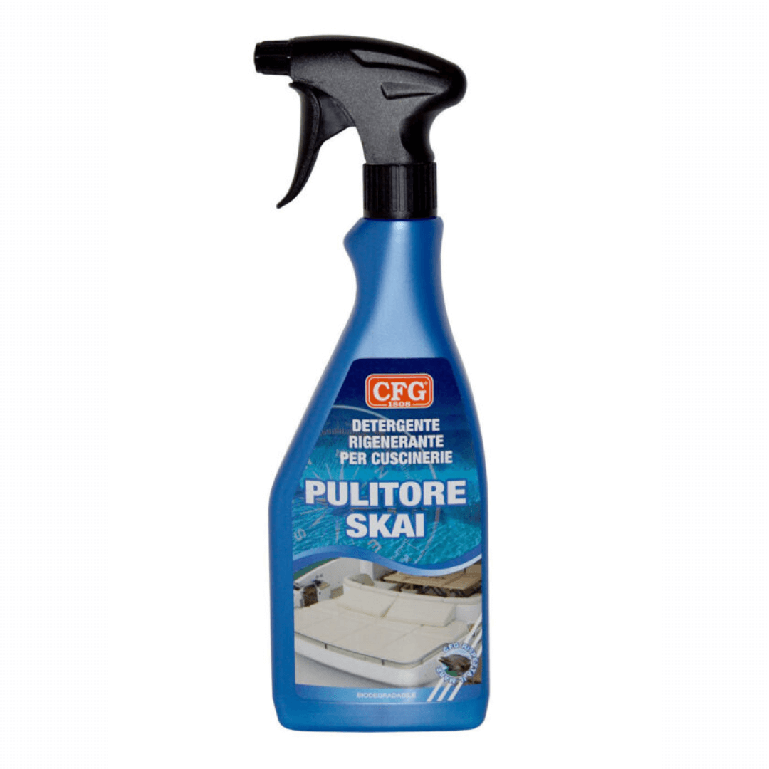 Spray detergente CFG Pulitore Skai 750ml blu per cuscinerie nautiche, flacone con trigger