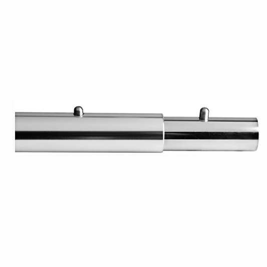 Raccordo giunzione telescopico in acciaio inox lucidato per tubo 22x1,2 mm con perni di fissaggio