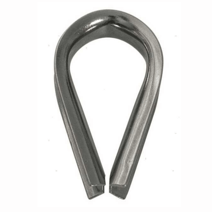 Redance in acciaio inox AISI 316 lucido, forma a goccia con scanalatura per cavo, apertura inferiore