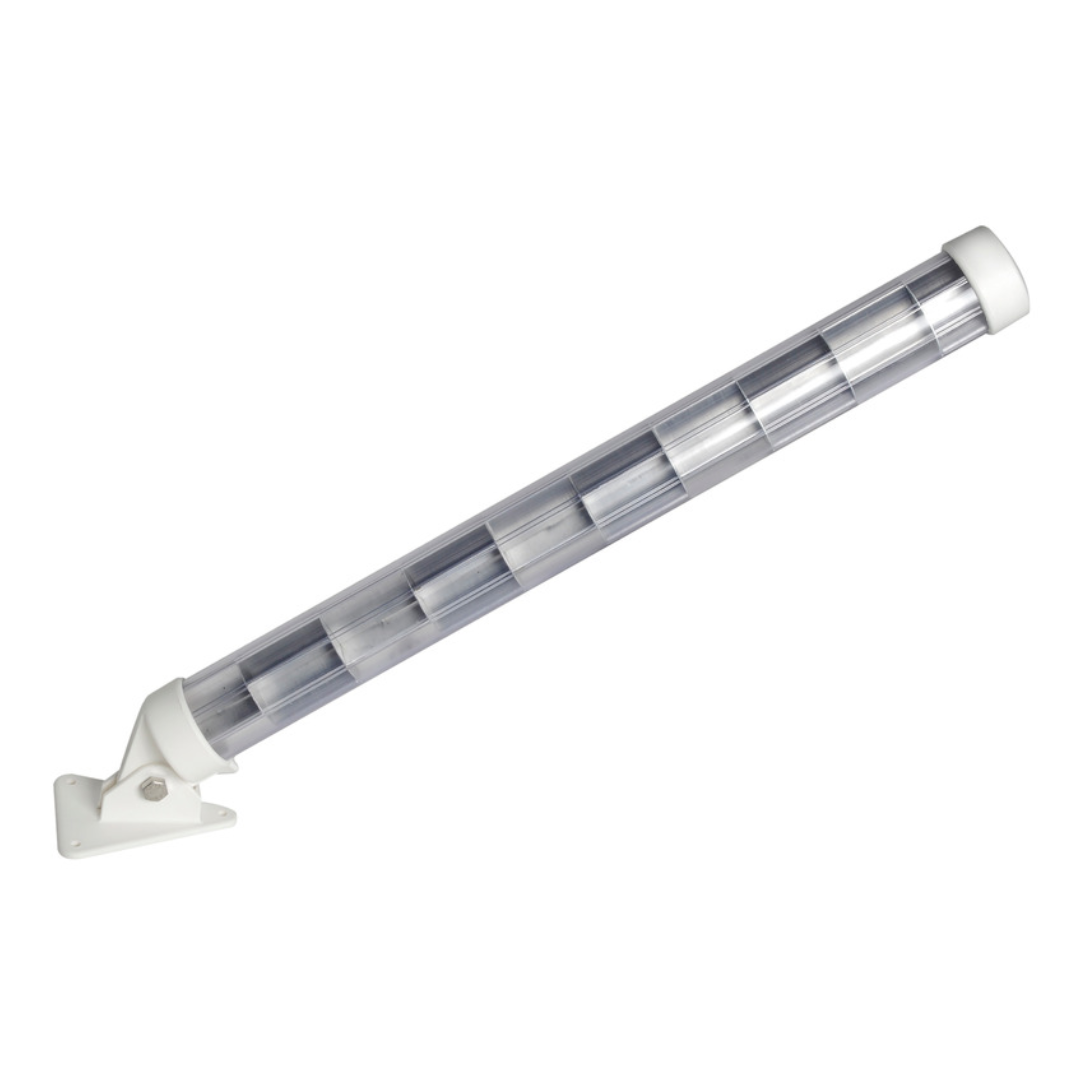Riflettore radar Supercompact cilindrico trasparente con supporto bianco abbattibile per sartia