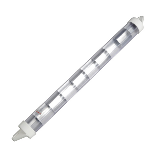 Riflettore radar Supercompact trasparente cilindrico con terminali bianchi conici, abbattibile per sartia