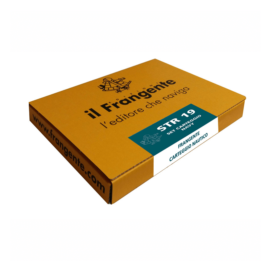 Set carteggio nautico Navy STR 19 in scatola arancione di cartone