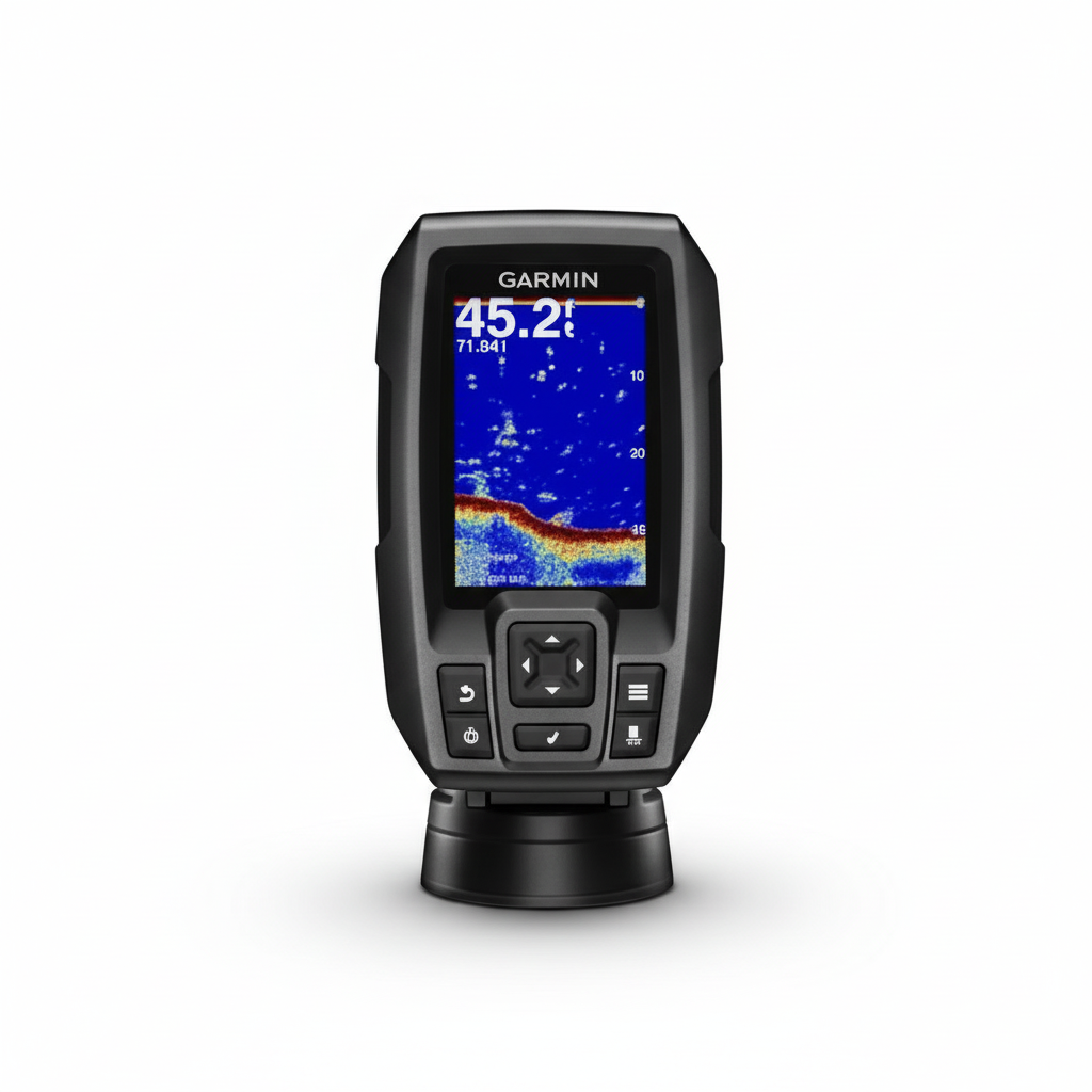 Echosounder Garmin Striker 4 nero con display a colori sonar, supporto a ventosa e tastiera di navigazione