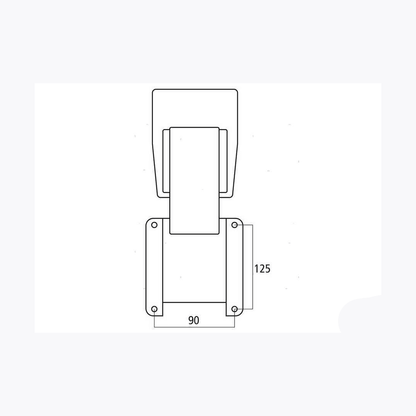 Scheda tecnica Supporto Motore a Pantografo 6HP con dimensioni 90x125mm