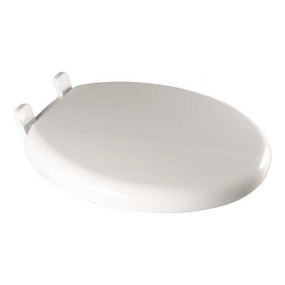 Coperchio WC marino ovale bianco in plastica con supporti di fissaggio