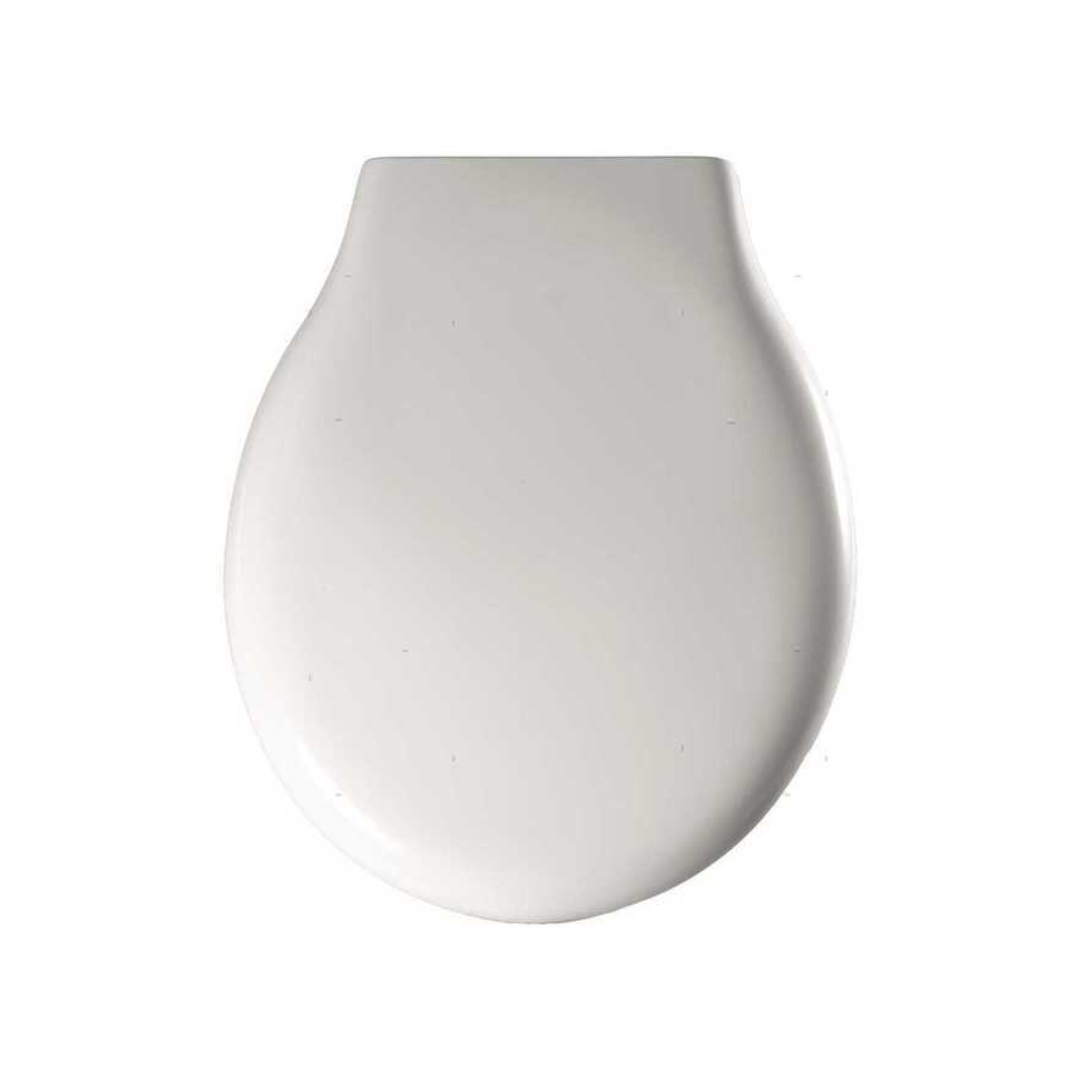 Sedile WC di ricambio Marini bianco in plastica, forma rotonda, vista dall'alto