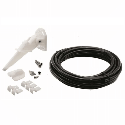 Kit sender velocità pitot bianco con tubo nero, staffa, clips e viti in acciaio inox