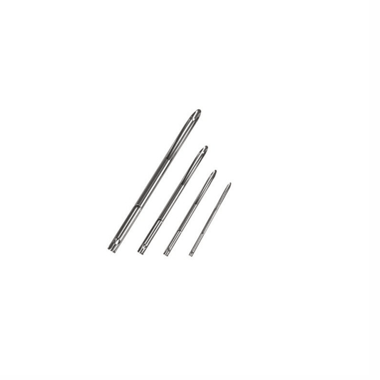Set di 4 aghi per impiombature in acciaio inox di diverse dimensioni